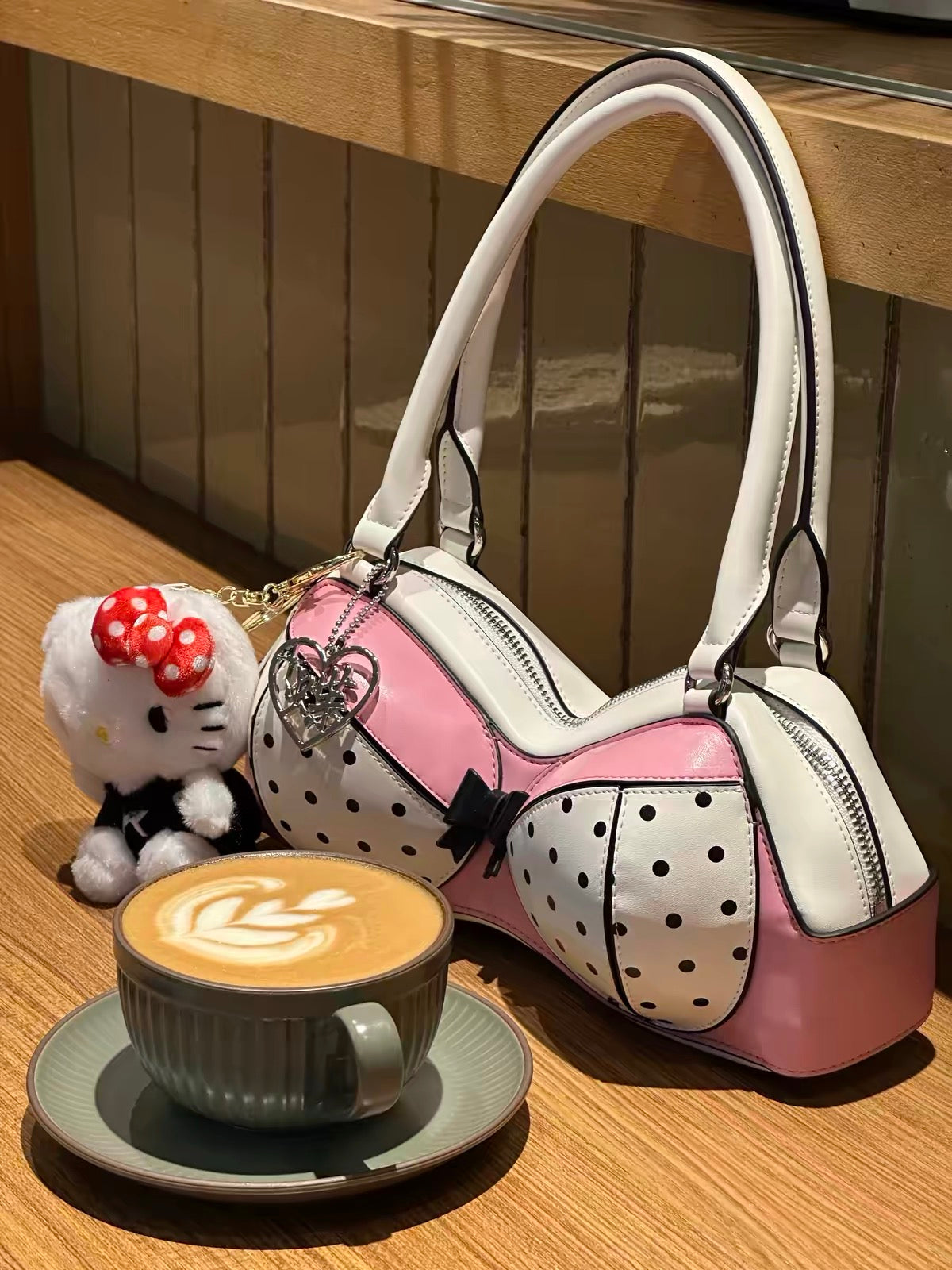 Polka Dot Bra Shoulder Bag
