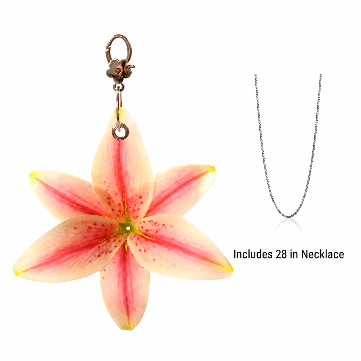 Bloom Lily Bag Charm & Necklace Set