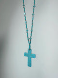 Turquoise Cross Pendant Necklace