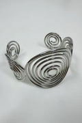 Sculptural Spiral Adjustable Arm Cuff